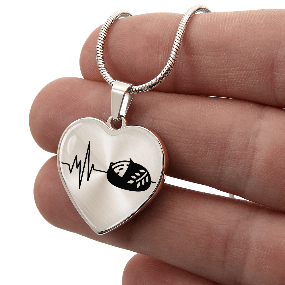 The Sourdough Heartbeat Pendant - Personalizable With Engraving Option - Silver or Gold
