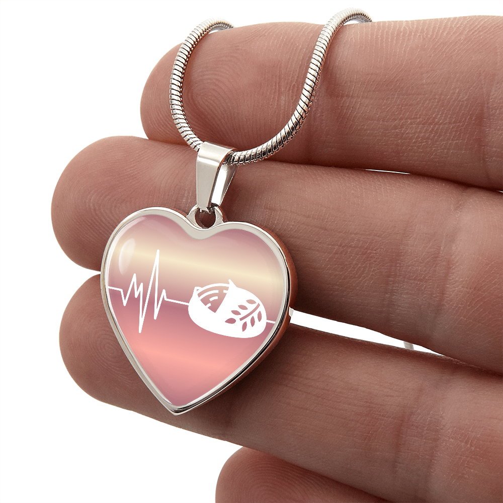 The Sourdough Heartbeat Pendant - Personalizable With Engraving Option - Rose Gold Fade