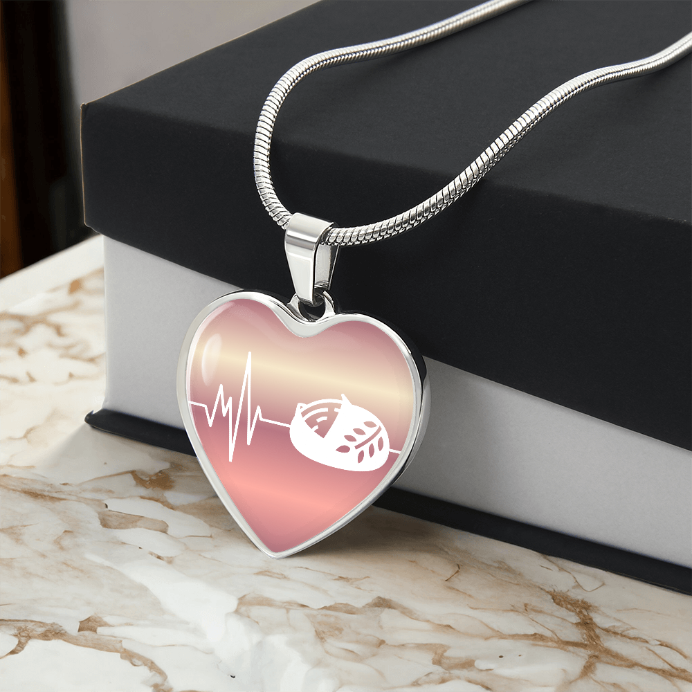 The Sourdough Heartbeat Pendant - Personalizable With Engraving Option - Rose Gold Fade
