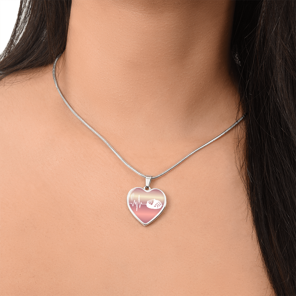The Sourdough Heartbeat Pendant - Personalizable With Engraving Option - Rose Gold Fade