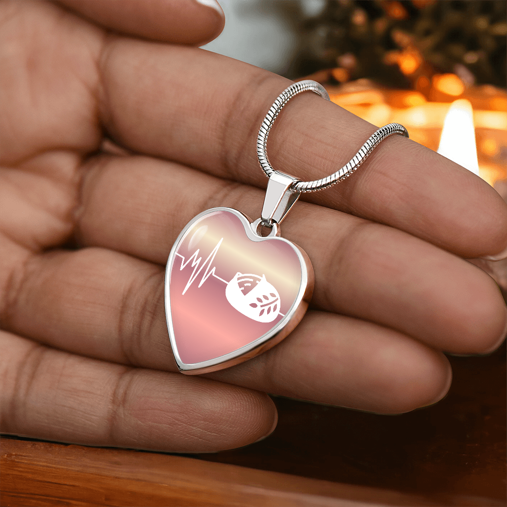 The Sourdough Heartbeat Pendant - Personalizable With Engraving Option - Rose Gold Fade