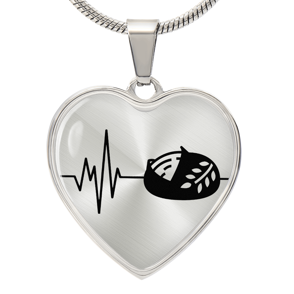 The Sourdough Heartbeat Pendant - Personalizable With Engraving Option - Silver or Gold