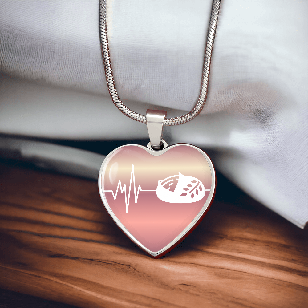 The Sourdough Heartbeat Pendant - Personalizable With Engraving Option - Rose Gold Fade