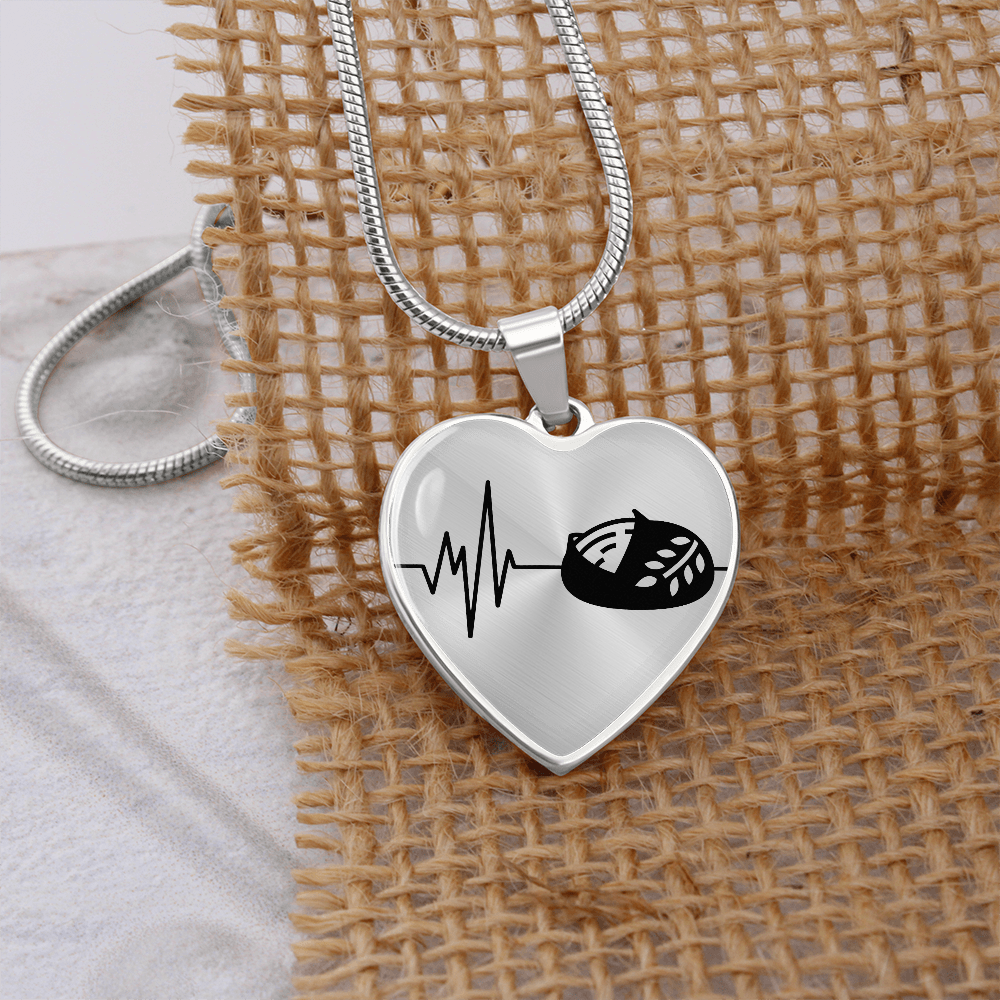 The Sourdough Heartbeat Pendant - Personalizable With Engraving Option - Silver or Gold