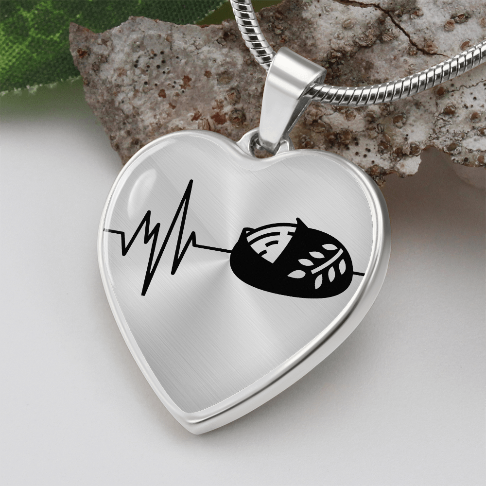 The Sourdough Heartbeat Pendant - Personalizable With Engraving Option - Silver or Gold