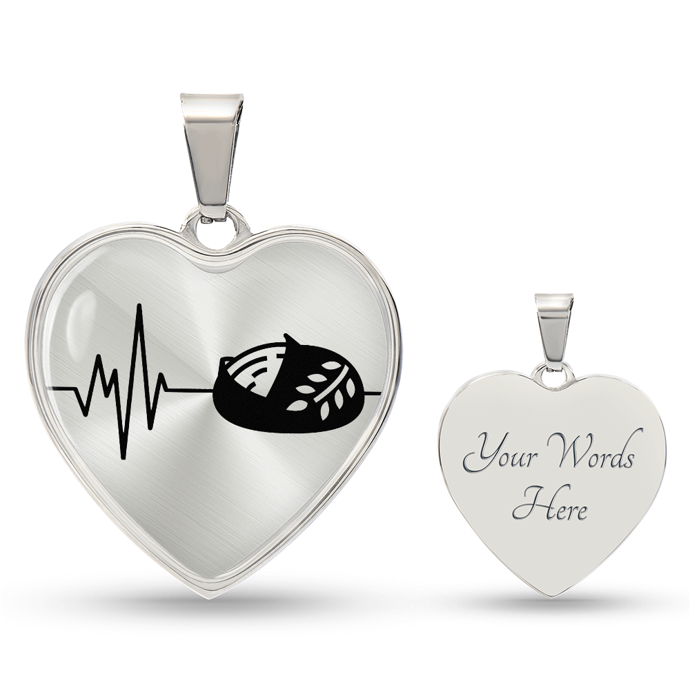 The Sourdough Heartbeat Pendant - Personalizable With Engraving Option - Silver or Gold