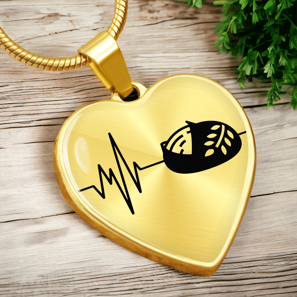 The Sourdough Heartbeat Pendant - Personalizable With Engraving Option - Silver or Gold