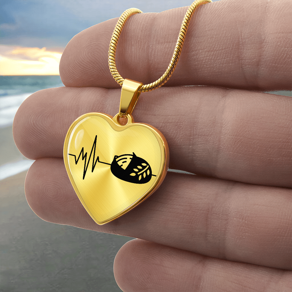 The Sourdough Heartbeat Pendant - Personalizable With Engraving Option - Silver or Gold
