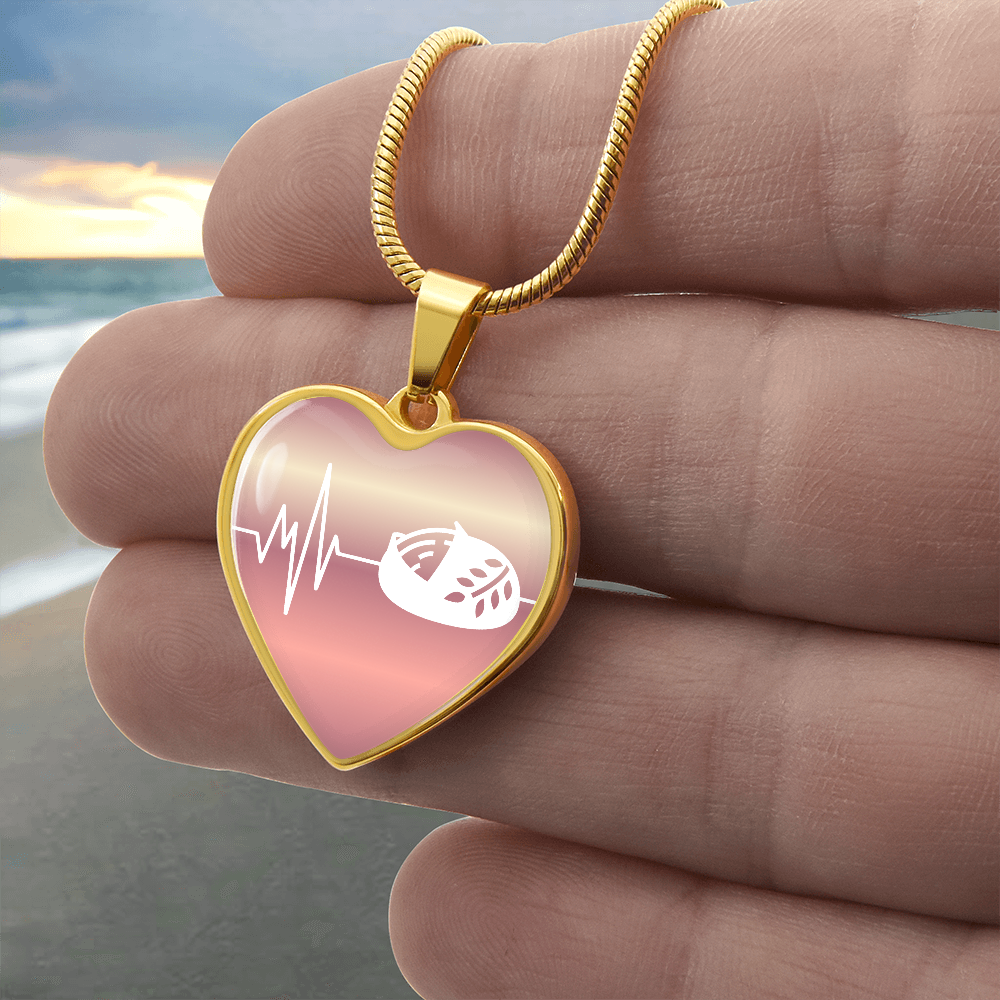 The Sourdough Heartbeat Pendant - Personalizable With Engraving Option - Rose Gold Fade