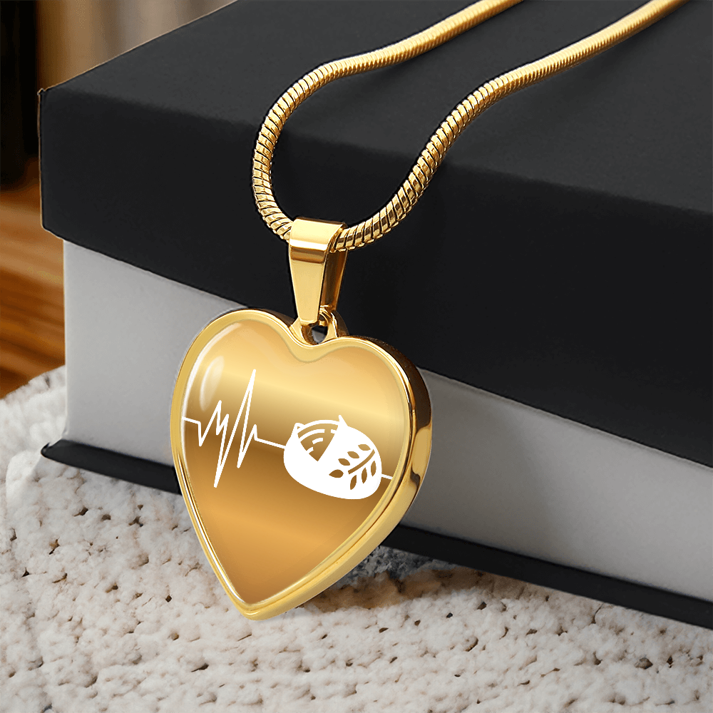 The Sourdough Heartbeat Pendant - Personalizable With Engraving Option - Gold Fade