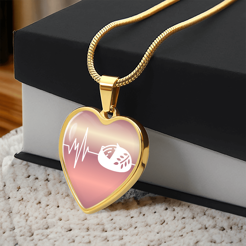 The Sourdough Heartbeat Pendant - Personalizable With Engraving Option - Rose Gold Fade