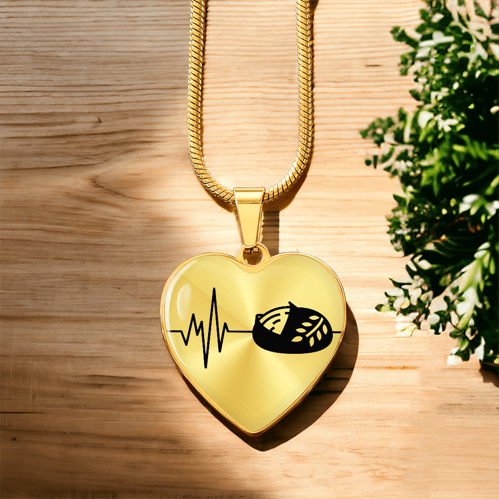 The Sourdough Heartbeat Pendant - Personalizable With Engraving Option - Silver or Gold