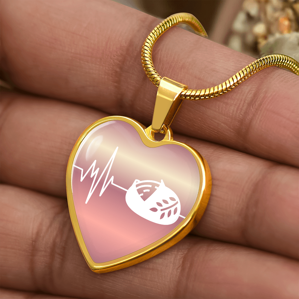 The Sourdough Heartbeat Pendant - Personalizable With Engraving Option - Rose Gold Fade