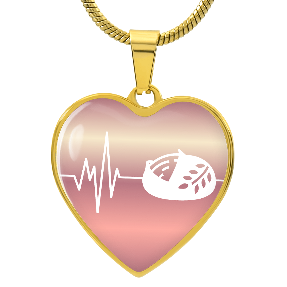 The Sourdough Heartbeat Pendant - Personalizable With Engraving Option - Rose Gold Fade