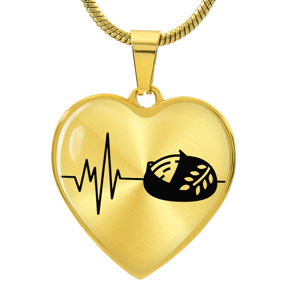 The Sourdough Heartbeat Pendant - Personalizable With Engraving Option - Silver or Gold