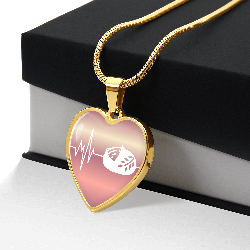 The Sourdough Heartbeat Pendant - Personalizable With Engraving Option - Rose Gold Fade