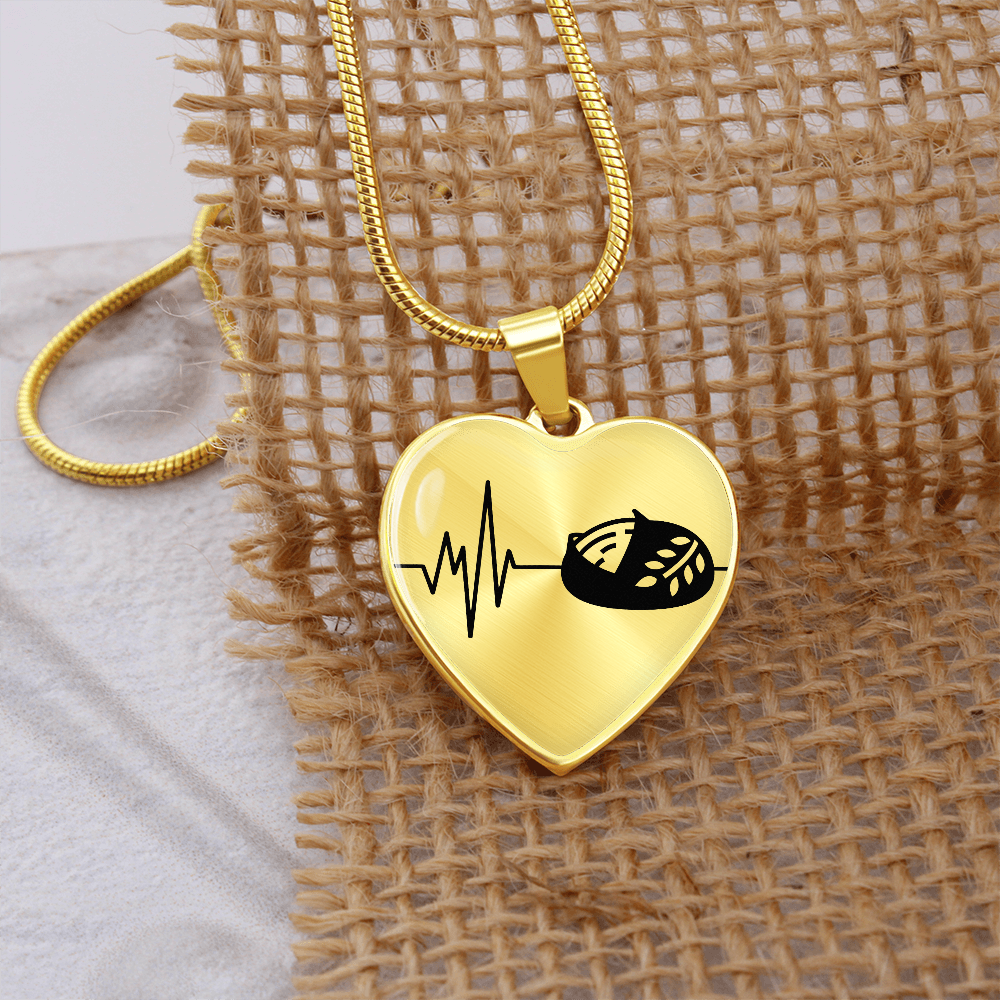 The Sourdough Heartbeat Pendant - Personalizable With Engraving Option - Silver or Gold
