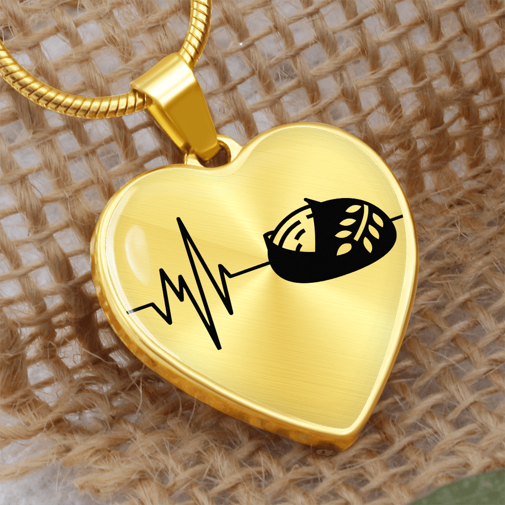 The Sourdough Heartbeat Pendant - Personalizable With Engraving Option - Silver or Gold