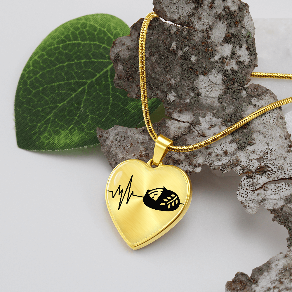 The Sourdough Heartbeat Pendant - Personalizable With Engraving Option - Silver or Gold