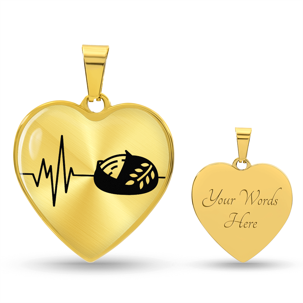 The Sourdough Heartbeat Pendant - Personalizable With Engraving Option - Silver or Gold