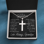 Artisan Cross For Grandson From Grandpa - Ball Chain