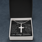Artisan Cross For Grandson From Grandma - Ball Chain