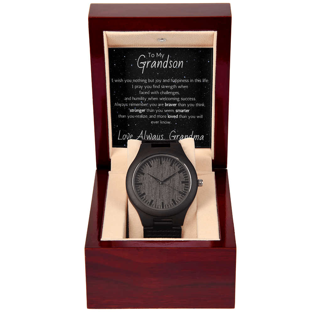 Wooden Watch For Grandson From Grandma