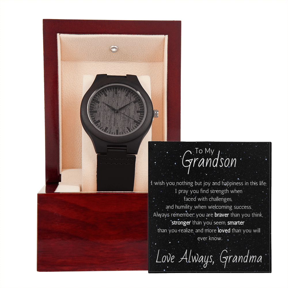 Wooden Watch For Grandson From Grandma