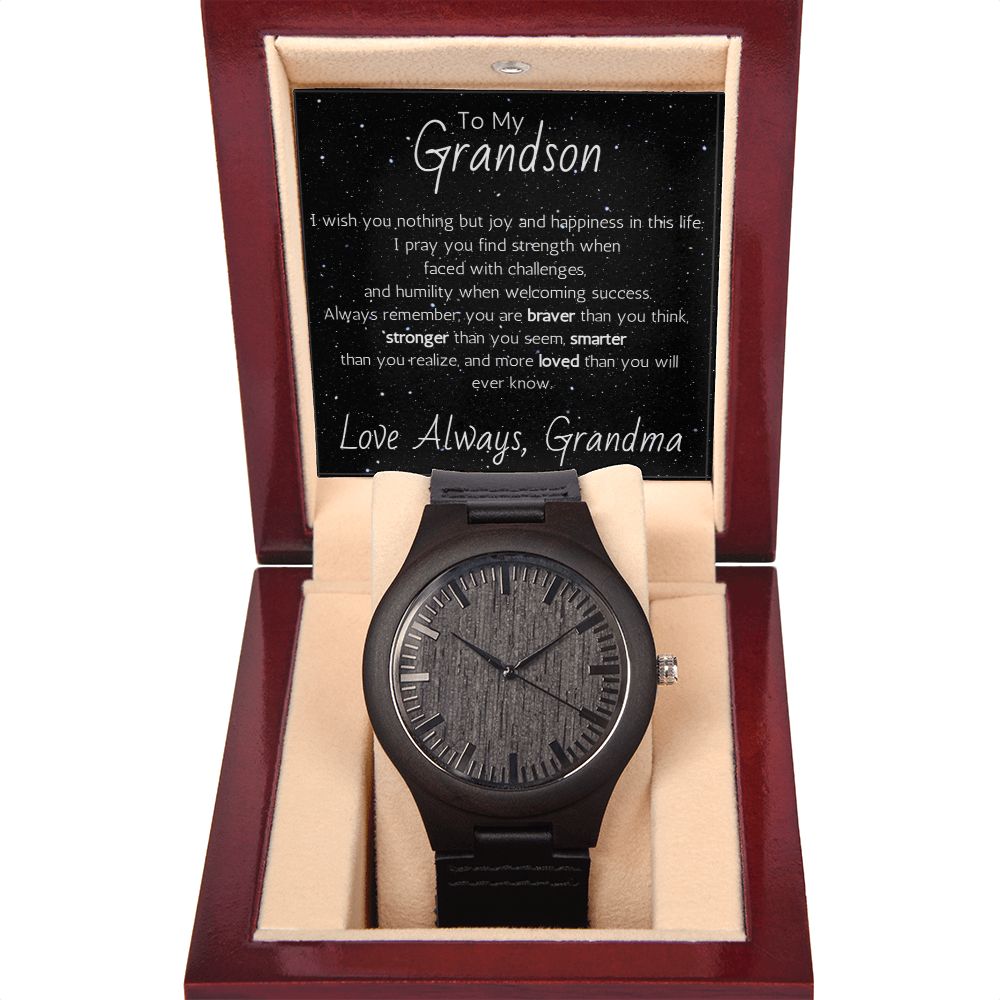 Wooden Watch For Grandson From Grandma