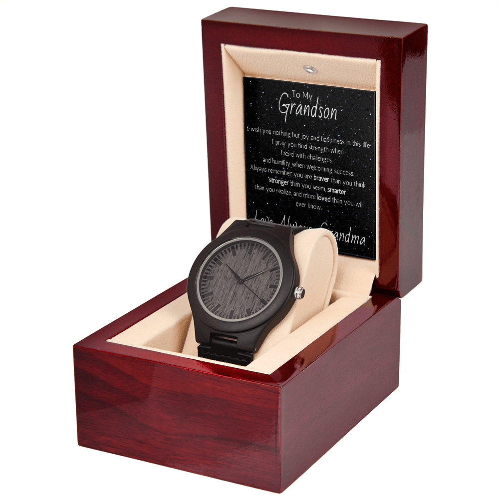 Wooden Watch For Grandson From Grandma