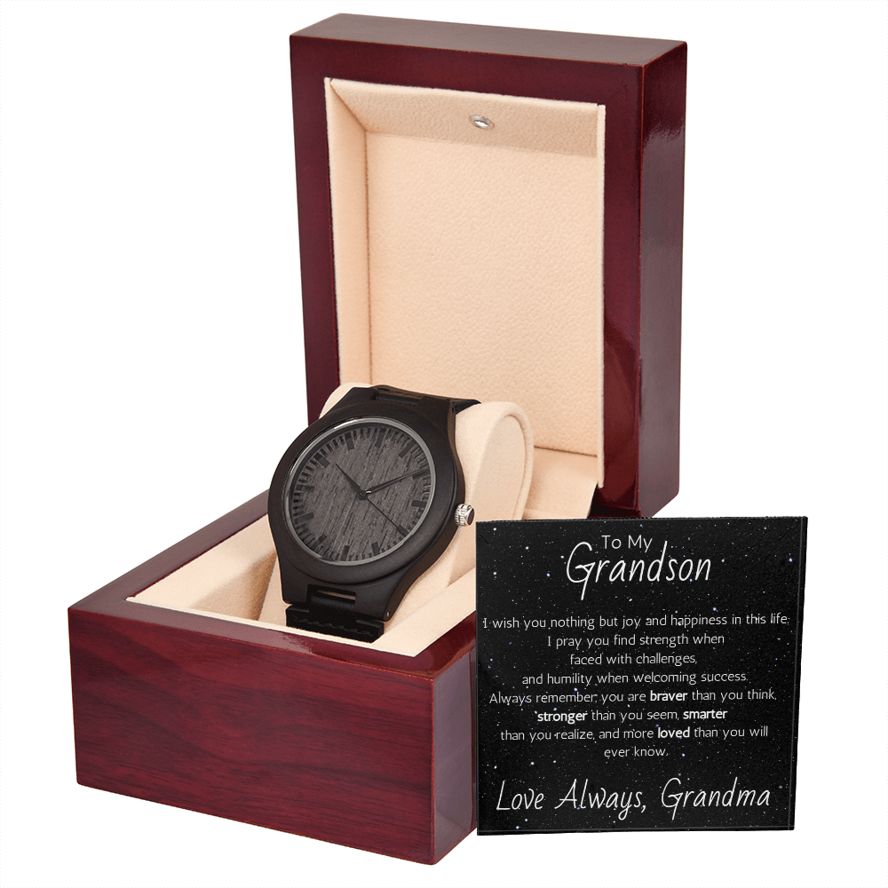 Wooden Watch For Grandson From Grandma