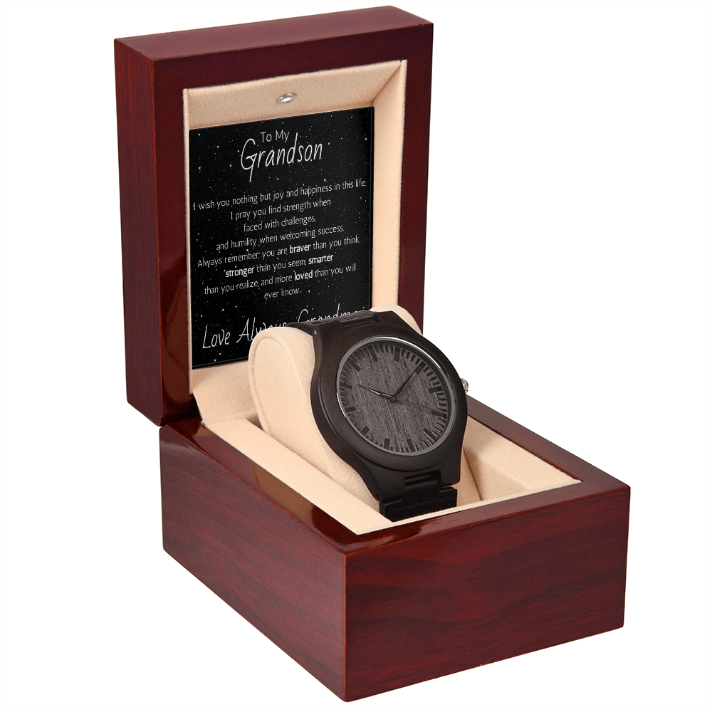 Wooden Watch For Grandson From Grandma