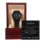 Black Chronograph Watch For Grandson From Grandma