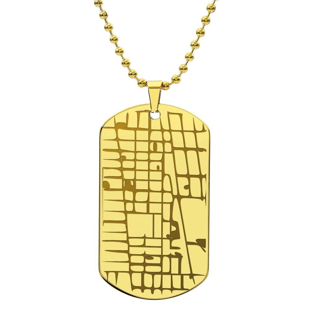 Our Special Place - Engraved Dog Tag Map Necklace