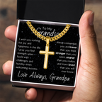 Artisan Cross For Grandson From Grandpa - Cuban Link Chain