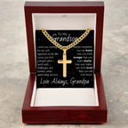 Artisan Cross For Grandson From Grandpa - Cuban Link Chain